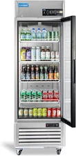 27" Commercial Glass Door Refrigerator, 1 Door Reach-In Merchandiser 23 Cu.ft