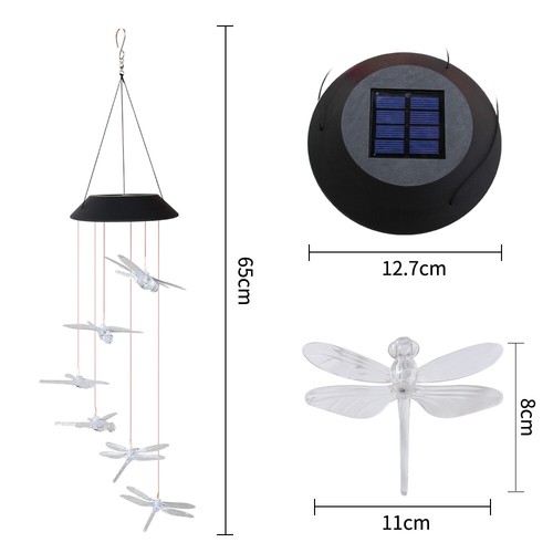 Solar Wind Chimes Lights LED Color Changing Hanging Lamp Garden Home Decor US - Picture 102 of 114