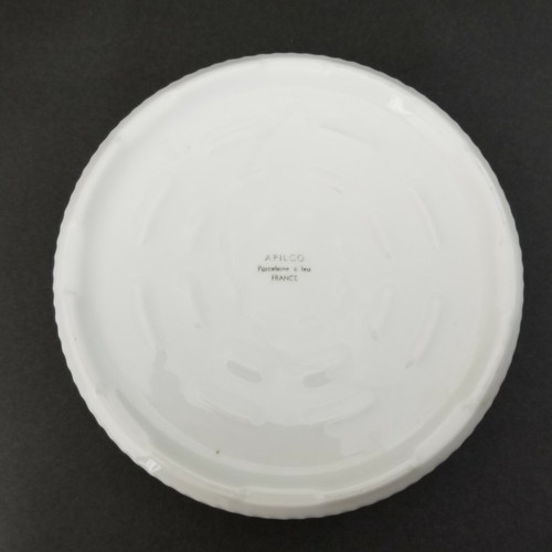 Apilco Souffle Casserole Medium Serving Bowl White Porcelain France 7.5" x 3.5" - Picture 3 of 12