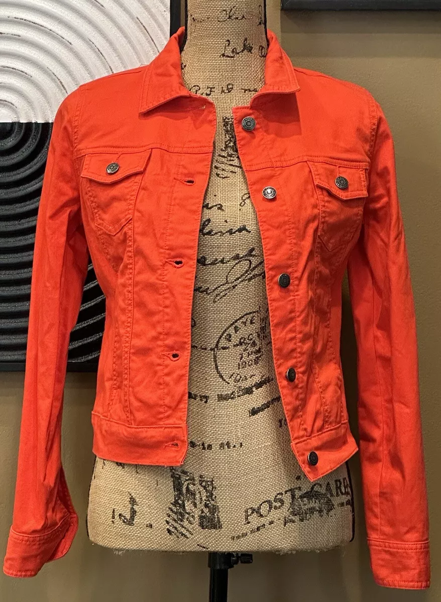 Red denim jacket old navy sales