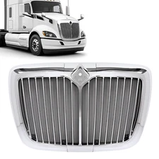For International ProStar 2008-2018 Front Grill Grille All Chrome w/ Bug Screen
