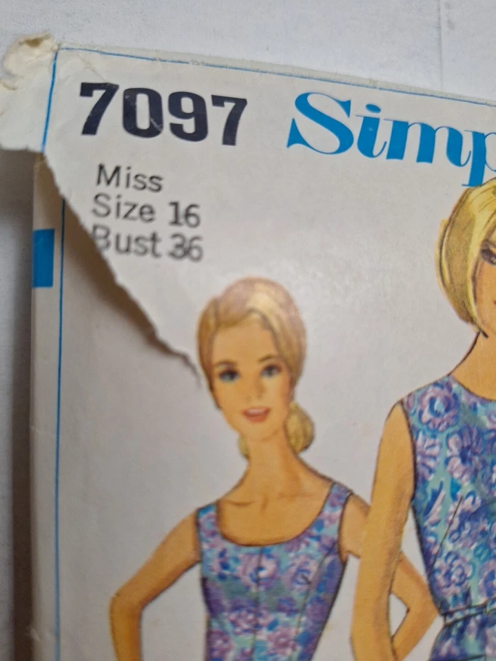 Beach Coat Dress Bathing Suit Panties 16 Simplicity 7097 Sewing Pattern Swimsuit - Image 2 of 4