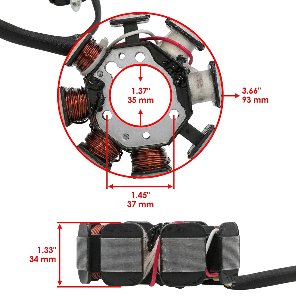 Estator para generador de estator Kawasaki KLX300 KLX300R 1997-2007 / 21003-1274 Foto 2 de 4