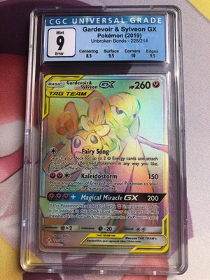 Cgc 9 Mint Error Incomplete Texture Hyper Rare Gardevoir Sylveon Gx Pokemon Ebay