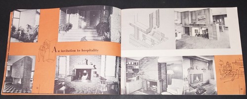 Vintage architecture advertising COLUMBIA BRICK WORKS Seattle 1950s house design - Picture 4 of 5