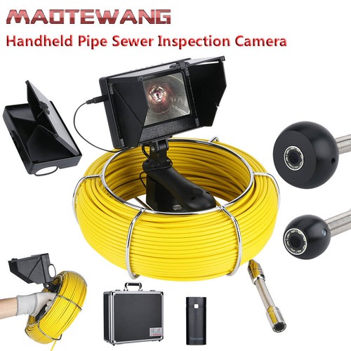 40M 4.3" 17mm Handheld Industrial Pipe Sewer Inspection Waterproof Video Camera - Picture 2 of 8