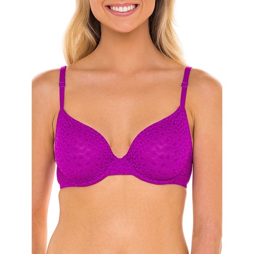 No Boundaries Unlined Bra Junior's Dark Purple Nylon, Size 36B All Over Lace - Picture 2 of 4