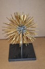 Beautiful Abstract Golden Dandelion Home Accent Piece 11" Tall