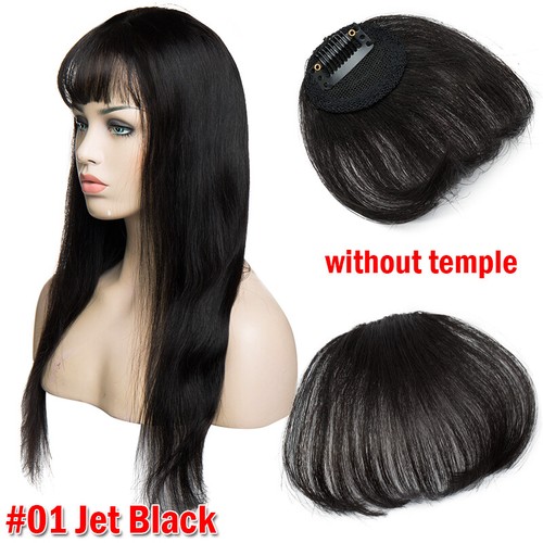 Ombre 100% Remy Human Hair Extensions Clip In Neat Bangs Thick Fringe Air Bangse - Picture 33 of 42
