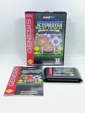 Jeopardy Sports Edition Sega Genesis 1994 Complete CIB w/ Original Manual & Box