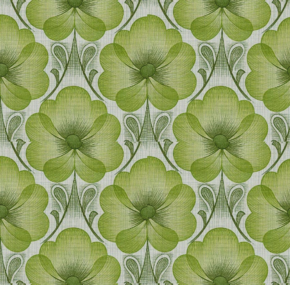 Doll House Wallpaper 1/12th 1/24th scale 60's 70's green Quality Paper #257 - Image 1 of 1