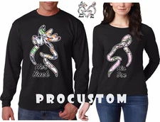 His DOE Her Buck VALENTINES LOVE Long Sleeve Couple matching funny cute TShirts 