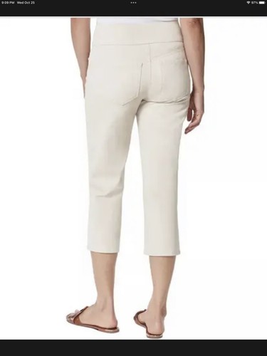 Gloria Vanderbilt Womens Sz 14 Inseam 26” PullOn Fitted Leg Mid-Rise Pant Beige - Picture 2 of 6