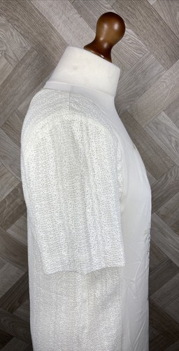 Ladies Reiss White Knee Length Floral Silk Blend Pencil Thora Dress 10 Occasion - Picture 7 of 18
