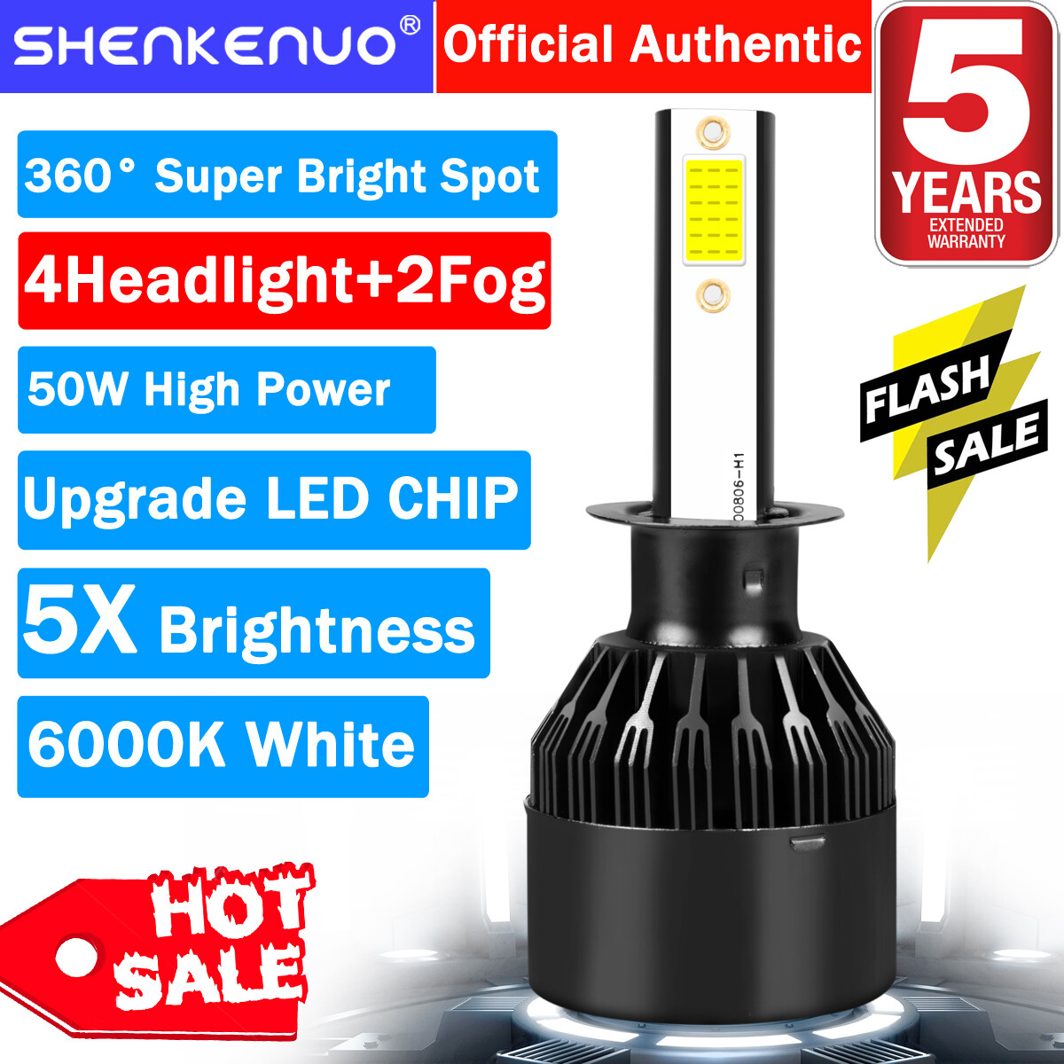 Para For Ford Focus 2013-2017 Faros LED Luz antiniebla de haz alto