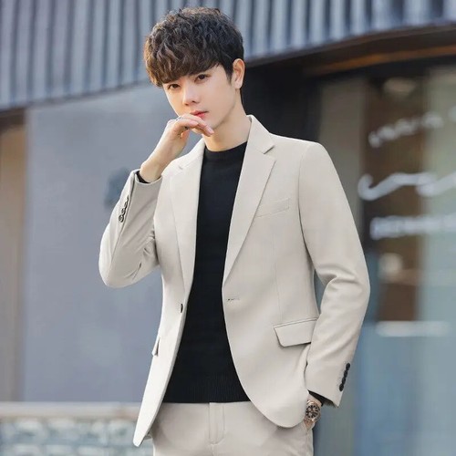 Male Party Double Breasted Business Men's Suit Jackets Blazer Dress Luxury Coat - Picture 22 of 22