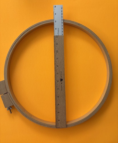 Wooden Quilting Embroidery Hoop Wing Nut Closure 14" Craft Frame - Picture 2 of 3
