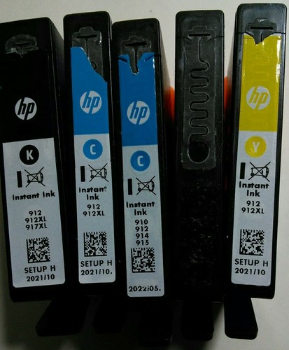 5 Genuine HP 912 Used/Empty Ink Cartridges for HP Officejet Printer (156) - 第 1/1 張圖片