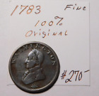 Scarce Original Chocolate Brown Washington Cent 1783 Two Headed! ⭐