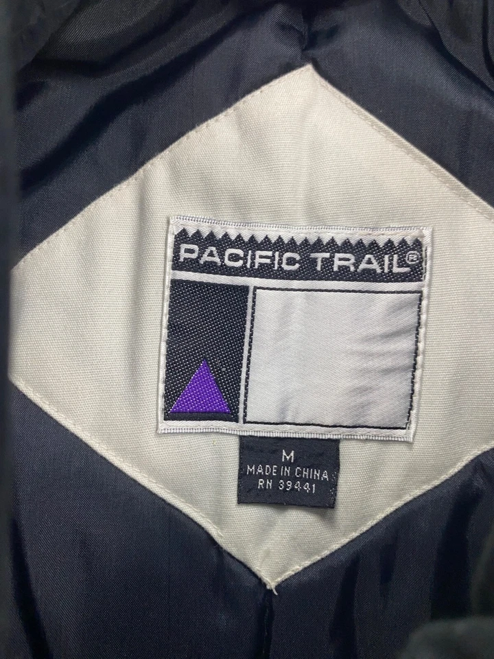 Chaqueta De Colección Pacific Trail Mujer Mediana Blanca Forrada Parka Trench Chore Abrigo Y2K Foto 3 de 4