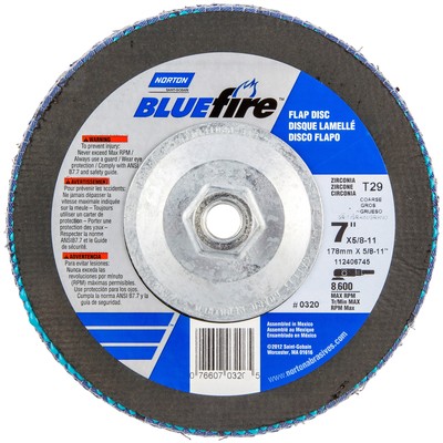 Bear-Tex Norton 09922 Abrasive Flap Wheel Size 12 x 1-1//2/" x 5 Medium Grit ~New~