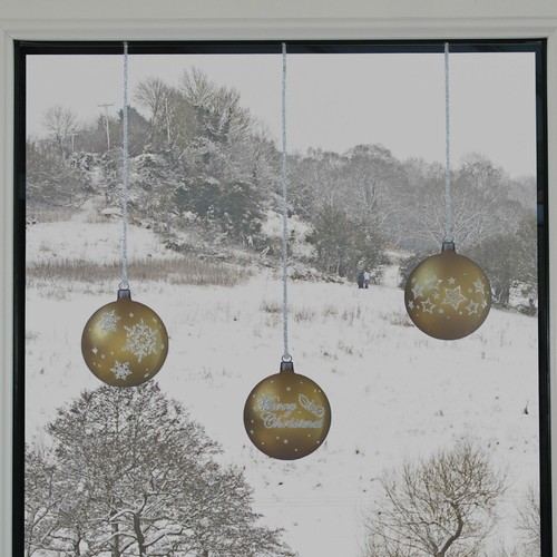 Pegatinas de ventana de chuchería se adhieren reutilizables decoraciones de Navidad calcomanía rápida simple - Imagen 20 de 27