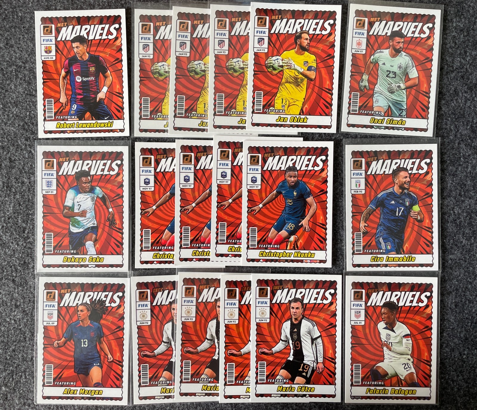 2023-24 Panini Donruss Soccer FIFA Marvels - Bukayo Saka 18 Lots