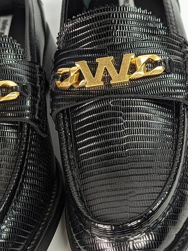 Alexander Wang Women's Carter Black Embossed Loafers Size 38.5 (MSRP $595) - Picture 6 of 12
