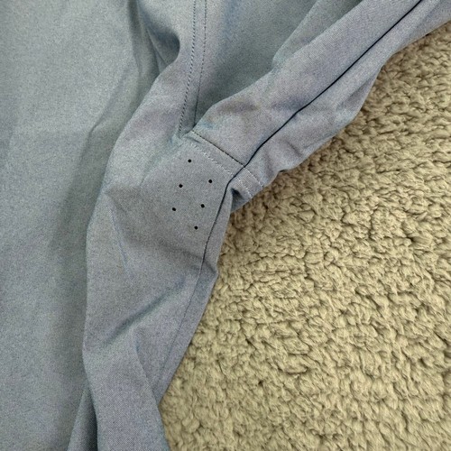 Ministry of Supply Dress Shirt Mens XXL 2XL Blue Aero Zero Vented Armpits - Picture 5 of 11