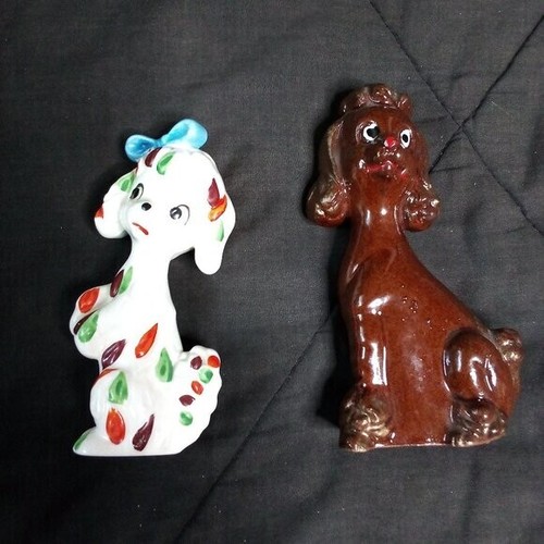 Statuine ceramica barboncino MCM vintage Giappone - Foto 2 di 5