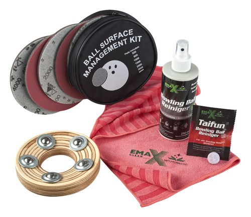 EMAX Premium Set – TAIFUN Rot – Allround Kugelpflege – Komplettsystem Bowling