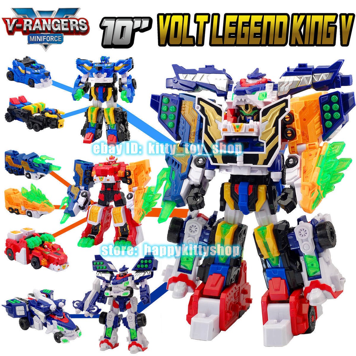 NEW Miniforce V-Rangers Volt Legend King V Mini Combiner