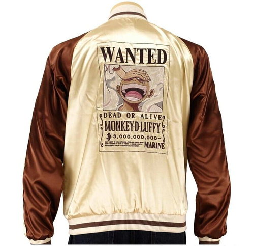 ONE PIECE × Switch Planning Luffy Wanted Poster Sukajan Jacket Size L From JP - Picture 3 of 7