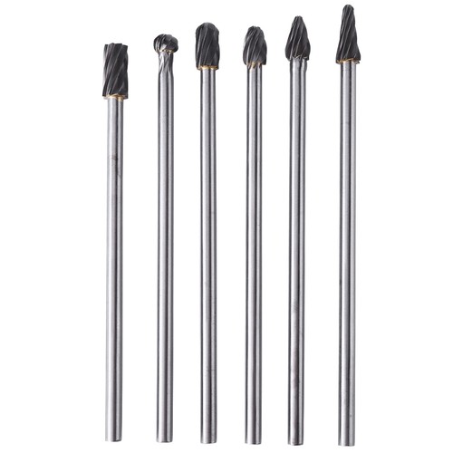 6pcs Tungsten Carbide Aluminum Files Burr Set 6mm Shank HEL - Picture 6 of 12