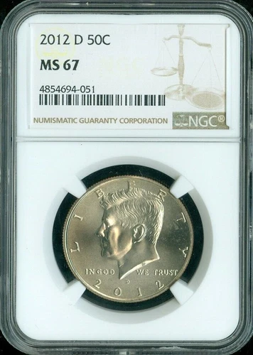 2012-D KENNEDY HALF DOLLAR NGC MS-67 QUALITY✔️
