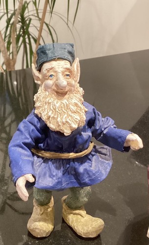 Clothtique Possible Dreams Vintage Elf Santa's Helpers Paper Mache Goblins X 3 - Imagen 2 de 8