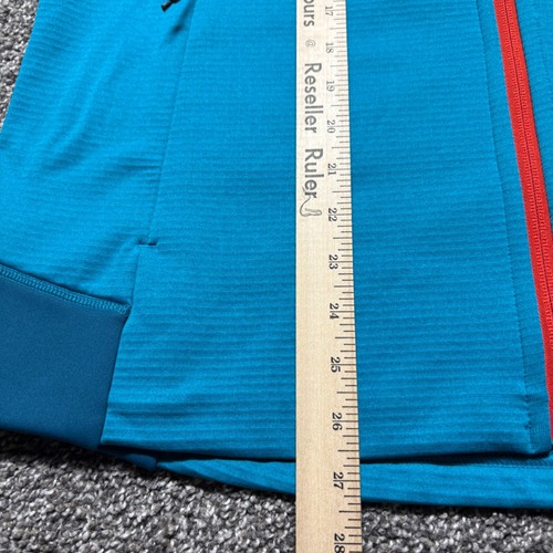 Jack Wolfskin Jacket Women's 2XL Blue Full Zip Stretch Hooded Hydro Grid Fleece - Picture 6 of 11