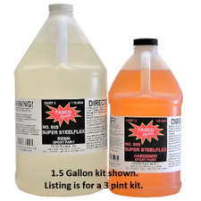 Fasco Epoxies 9XS Super Steelflex (Clear) - Epoxy Coating - 3 Pint Kit