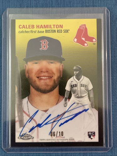 Caleb Hamilton 2023 Topps Chrome Platinum Black Refractor Auto /10 RC #CPA-CH - Picture 1 of 2