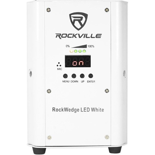 (10) Rockville RockWedge LED White RGBWA+UV Rechargeable Wireless DMX Lights+Bag - Picture 4 of 12