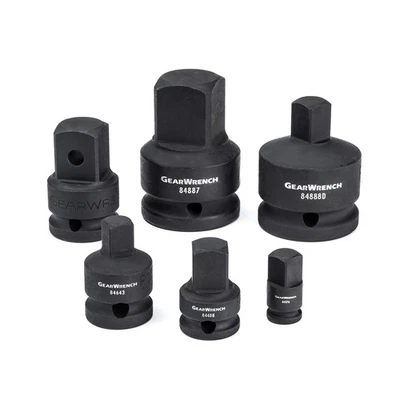 Gearwrench 6 Piece 1/4 3/8 1/2 3/4 Drive Impact Adapter Set 84928A-07 - Image 1 of 4