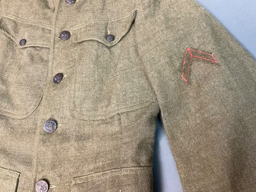 WW1 1917 US Army Doughboy Grn Wool Button Jacket Tunic 39th Regimental Field Inf - Picture 3 of 16