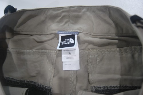 Women's The North Face Tan Convertible Hiking Pants Shorts Zip Off Leg Size 8 - Picture 6 of 8