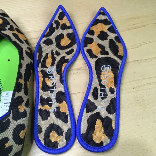 Rothy's The Point Big Cat Leopard Animal Print Ballet Flats Women’s Size 8.5 - Picture 16 of 19