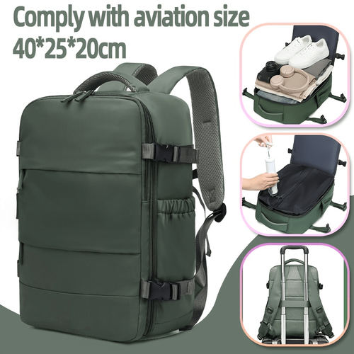 Vacuum Compression Cabin Backpack Laptop Bag, Easyjet Ryanair 40x20x25 Travel UK - Picture 10 of 12