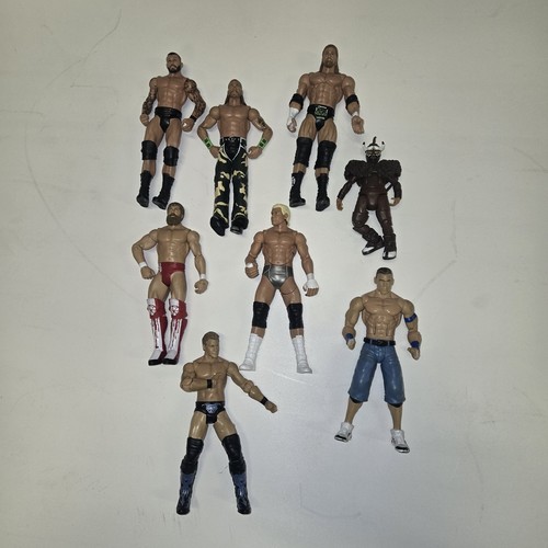 Lot of 8 WWE Elite Action Figures Seth Rollins El torito Triple H Cena Jericho - Picture 1 of 13