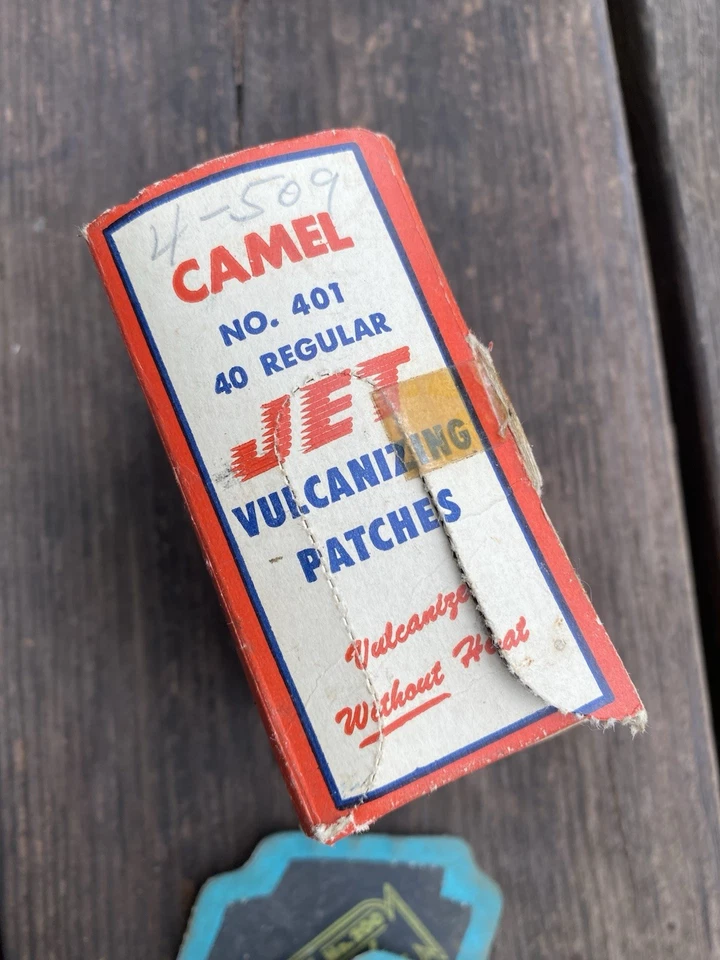 Camel Nº Vintage NOS 1940-1950 Parches de vulcanización a chorro 401/parches de neumáticos Displa Foto 4 de 4