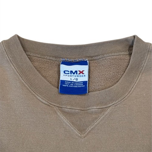Club Monaco Vintage Sweatshirt Herren Gr. L hellbraun verwaschen 90er Pullover Crew - Bild 4 von 5