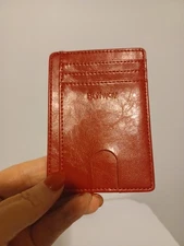 Buffway Slim RFID Blocking Minimalist Card Stscker In Red