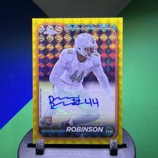 2024 Topps Chrome Rookie Yellow Geometric Refractor 3/75 Chop Robinson Auto RC